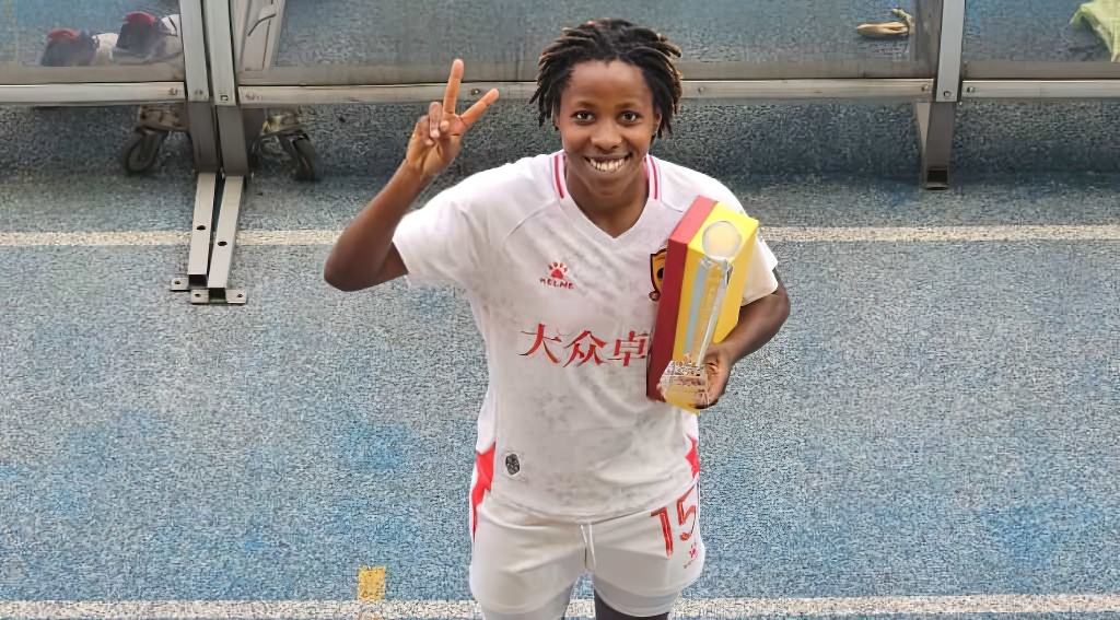 Sandrine Niyonkuru scored a brace and was named player of the match on her Changchun Dazhong Zhiye debut